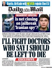 Daily Mail front page for 9 September 2023
