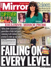 Daily Mirror front page for 10 January 2022