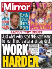 Daily Mirror front page for 10 January 2023