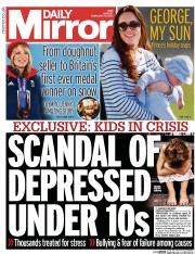 Daily Mirror (UK) Newspaper Front Page for 10 February 2014