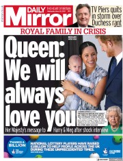 Daily Mirror (UK) Newspaper Front Page for 10 March 2021