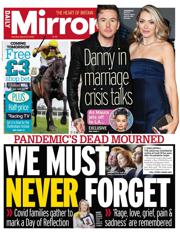 Daily Mirror front page for 10 March 2025