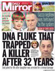 Daily Mirror (UK) Newspaper Front Page for 10 May 2016