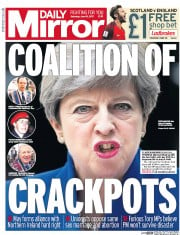 Daily Mirror (UK) Newspaper Front Page for 10 June 2017