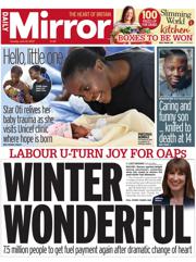 Daily Mirror front page for 10 June 2025