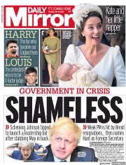Daily Mirror (UK) Newspaper Front Page for 10 July 2018