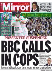 Daily Mirror (UK) Newspaper Front Page for 10 July 2023