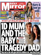 Daily Mirror Newspaper Front Page (UK) for 10 August 2013
