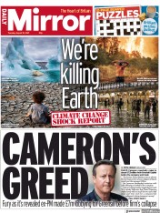 Daily Mirror (UK) Newspaper Front Page for 10 August 2021