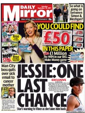 Daily Mirror (UK) Newspaper Front Page for 10 September 2011