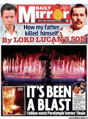 Daily Mirror (UK) Newspaper Front Page for 10 September 2012