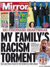 Daily Mirror (UK) Newspaper Front Page for 10 September 2021