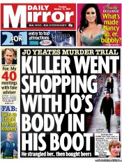 Daily Mirror (UK) Newspaper Front Page for 11 October 2011