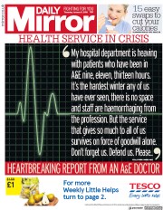 Daily Mirror (UK) Newspaper Front Page for 11 January 2018