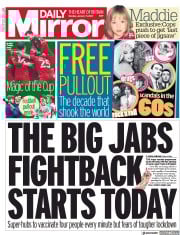 Daily Mirror (UK) Newspaper Front Page for 11 January 2021