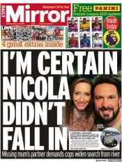 Daily Mirror (UK) Newspaper Front Page for 11 February 2023