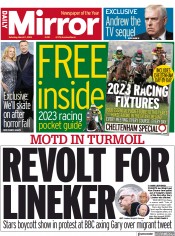Daily Mirror (UK) Newspaper Front Page for 11 March 2023