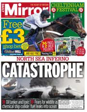 Daily Mirror front page for 11 March 2025