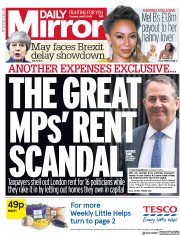 Daily Mirror (UK) Newspaper Front Page for 11 April 2019