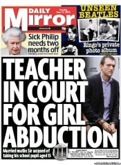 Daily Mirror (UK) Newspaper Front Page for 11 June 2013