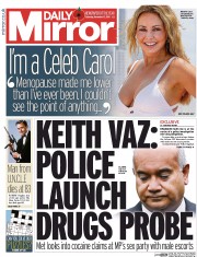 Daily Mirror (UK) Newspaper Front Page for 12 November 2016