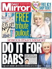 Daily Mirror (UK) Newspaper Front Page for 12 December 2020