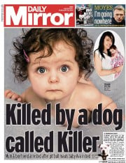 Daily Mirror Newspaper Front Page (UK) for 12 February 2014