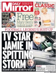 Daily Mirror (UK) Newspaper Front Page for 12 March 2018