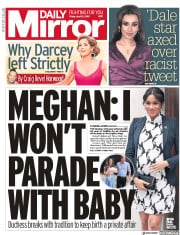 Daily Mirror (UK) Newspaper Front Page for 12 April 2019