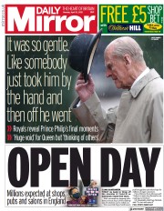 Daily Mirror (UK) Newspaper Front Page for 12 April 2021