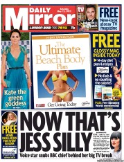 Daily Mirror (UK) Newspaper Front Page for 12 May 2012