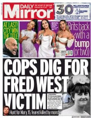 Daily Mirror (UK) Newspaper Front Page for 12 May 2021