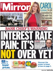 Daily Mirror front page for 12 May 2023
