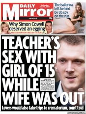 Daily Mirror (UK) Newspaper Front Page for 12 June 2013