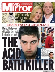 Daily Mirror (UK) Newspaper Front Page for 12 August 2015