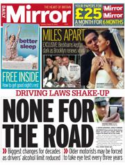 Daily Mirror front page for 12 August 2025