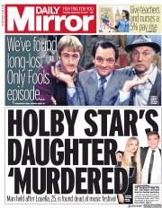 Daily Mirror (UK) Newspaper Front Page for 12 September 2017
