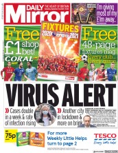 Daily Mirror (UK) Newspaper Front Page for 12 September 2020