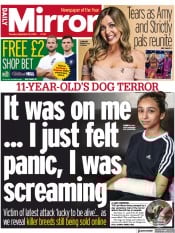 Daily Mirror front page for 12 September 2023