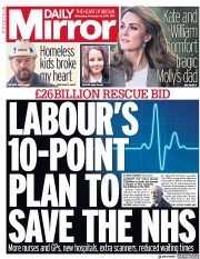 Daily Mirror (UK) Newspaper Front Page for 13 November 2019
