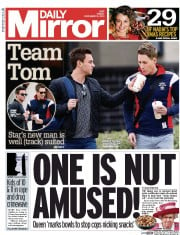 Daily Mirror (UK) Newspaper Front Page for 13 December 2013