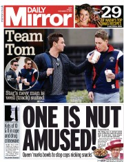 Daily Mirror Newspaper Front Page (UK) for 13 December 2013