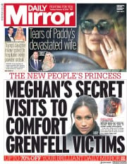 Daily Mirror (UK) Newspaper Front Page for 13 February 2018