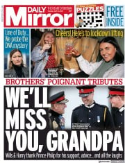 Daily Mirror (UK) Newspaper Front Page for 13 April 2021
