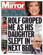 Daily Mirror (UK) Newspaper Front Page for 13 May 2014