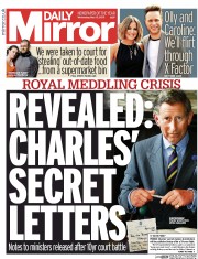Daily Mirror (UK) Newspaper Front Page for 13 May 2015