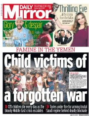 Daily Mirror (UK) Newspaper Front Page for 13 May 2019