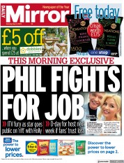Daily Mirror front page for 13 May 2023