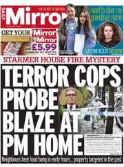 Daily Mirror front page for 13 May 2025