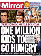 Daily Mirror front page for 13 June 2022